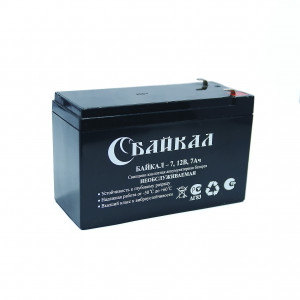 Аккумулятор Байкал-7-12 (7Ач, 12В) свинцово-кислотный, необслуживаемый герметичный