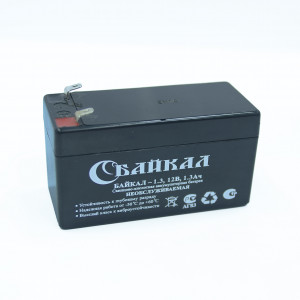 Аккумулятор Байкал-1.3 -12 (1.3Ач, 12В) свинцово-кислотный, необслуживаемый герметичный